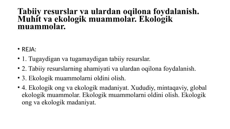 Ekologik muammolar