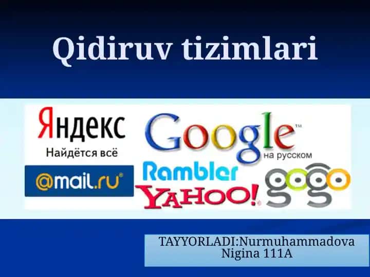 Qidiruv tizimlari