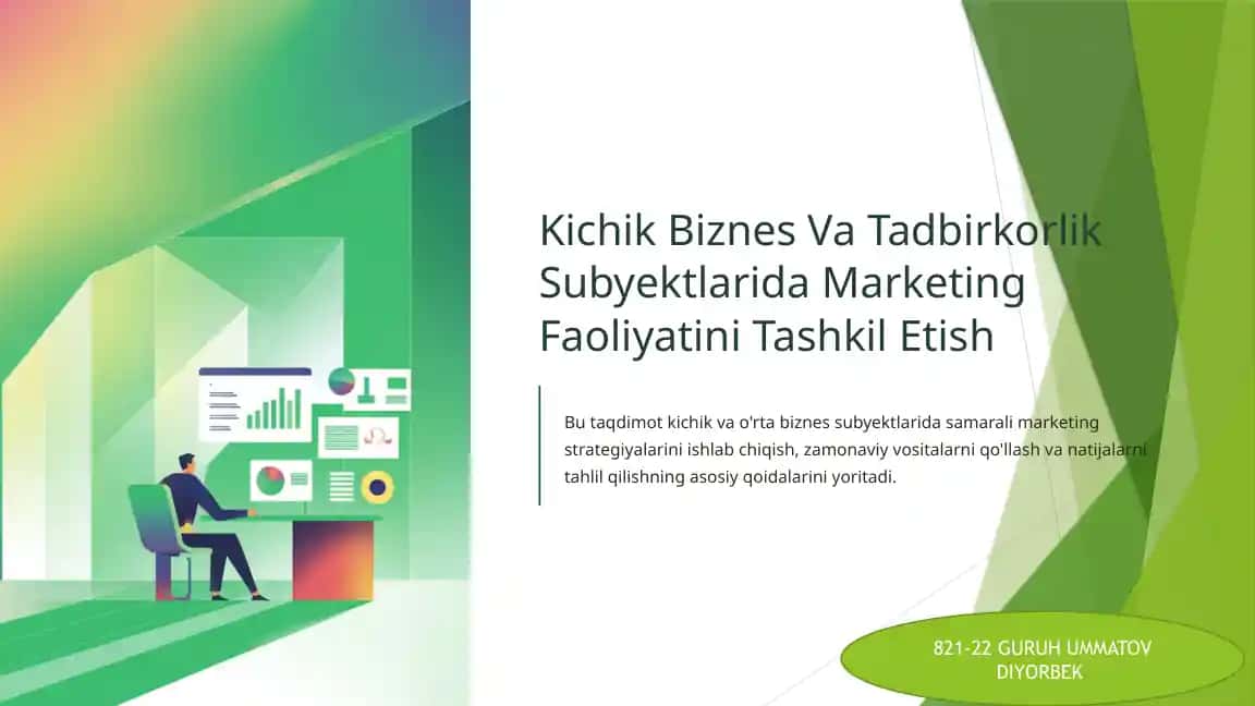 Kichik Biznes Va Tadbirkorlik Subyektlarida Marketing Faoliyatini Tashkil Etish