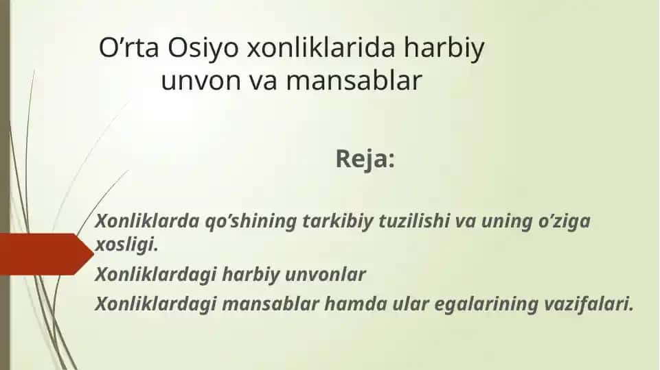 Xonliklardagiharbiyunvonlar va mansablar