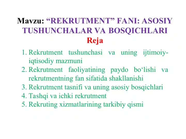Rekrutment