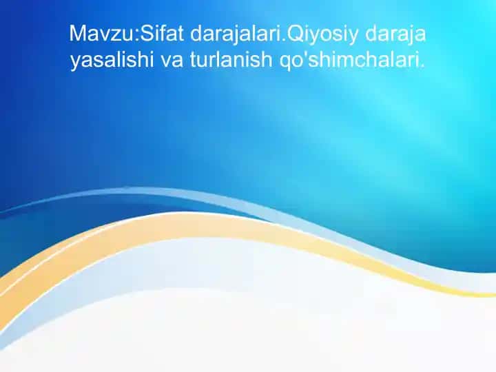 lotin tilidan sifat darajalari pptx