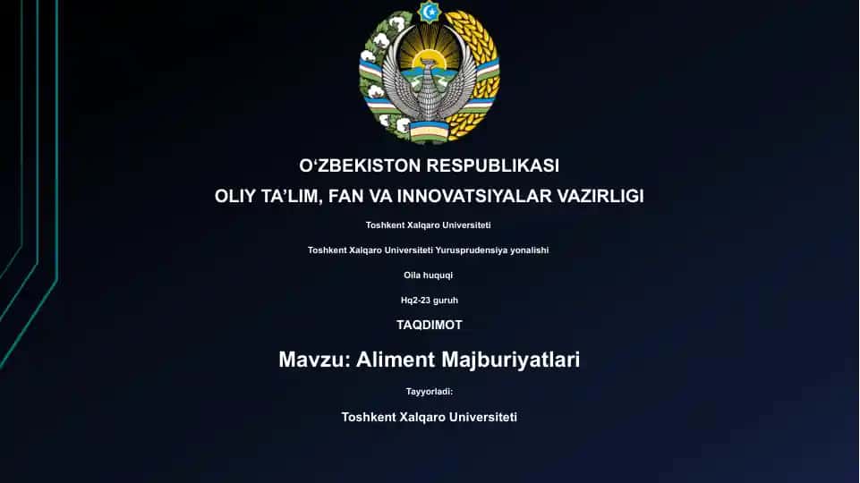 Aliment Majburiyatlari