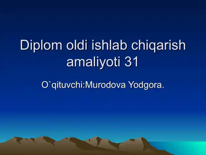 Buhgalteriya hisobotini tuzish va topshirish tartibi