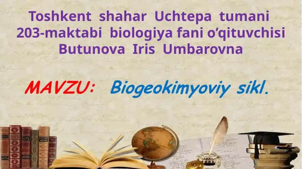 Biogeokimyoviy sikl