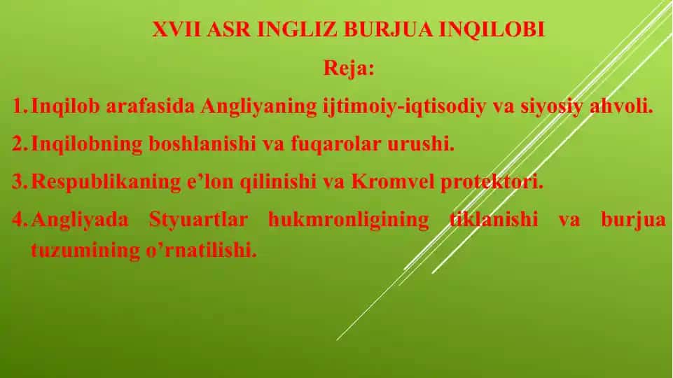 XVII asr ingliz burjuva inqilobi