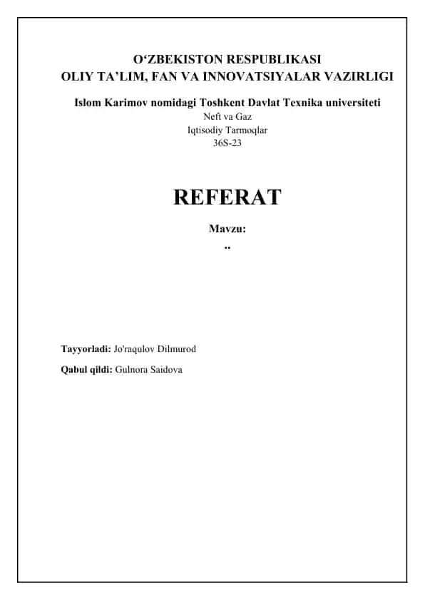Zamonaviy Texnologiyalar va Amaliy Qo'llanilishi