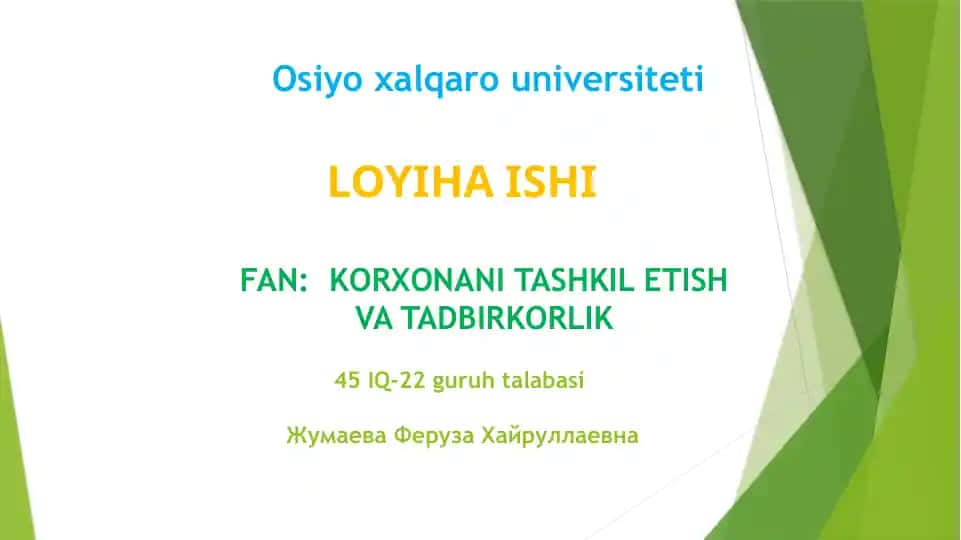 Baliq ovlash mahsulotlari biznesi loyihasi