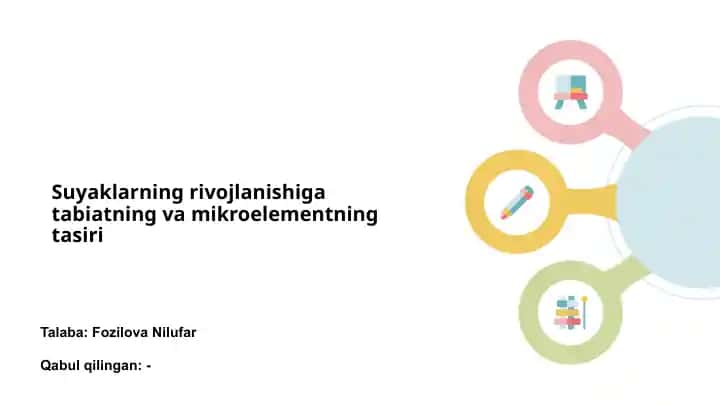Suyaklarning rivojlanishiga tabiatning va mikroelementning tasiri