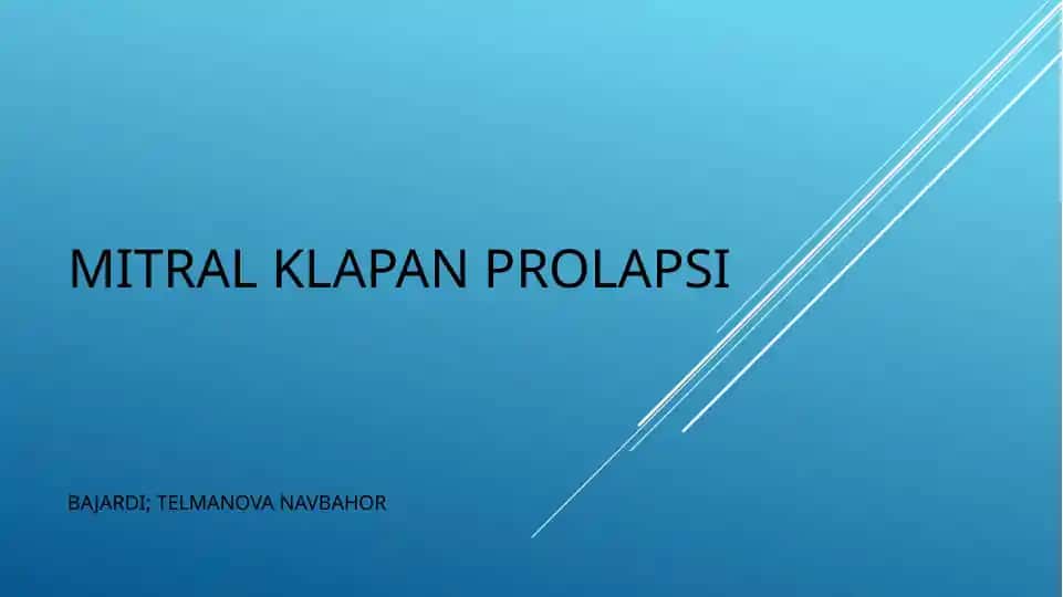 Mitral klapan prolapsi