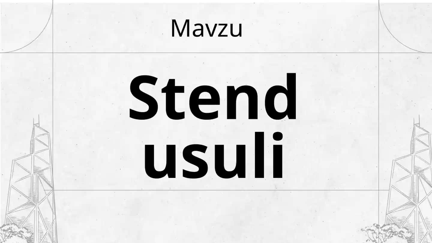 Arxitektura stend usuli
