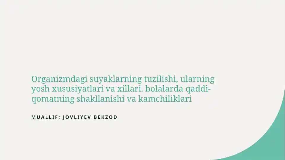 Suyaklar haqida