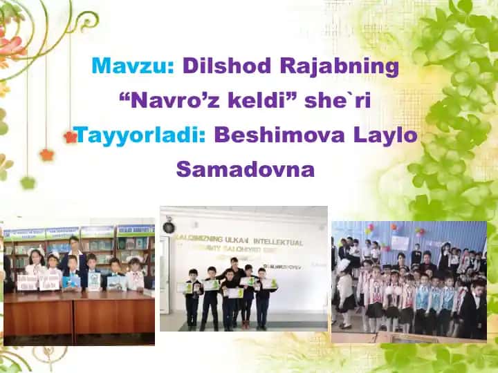"Navro’z keldi"