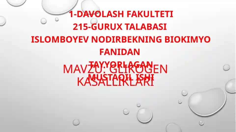 Glikogenkasalliklari