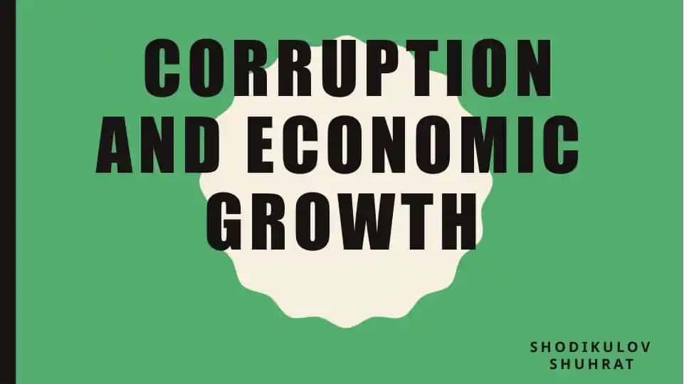 Corruption and economic growth