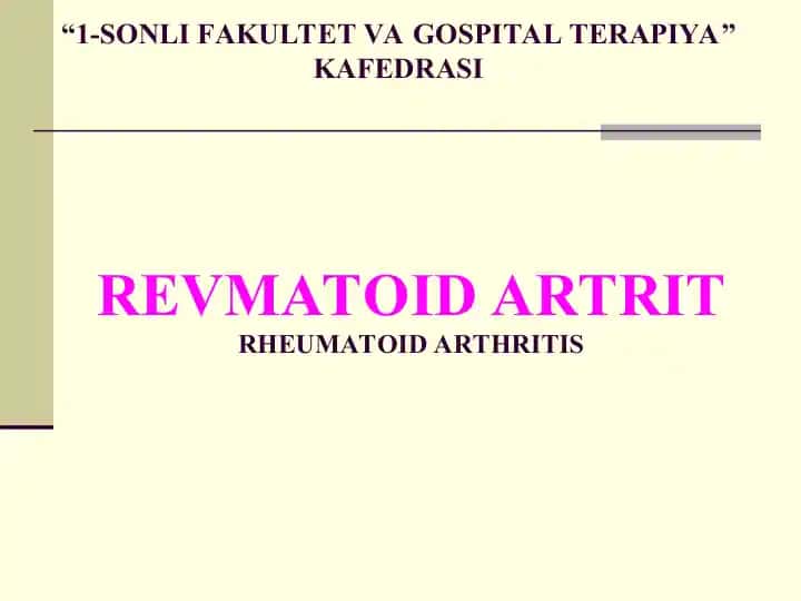 Revmatoid artrit