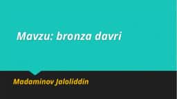 Bronza davri