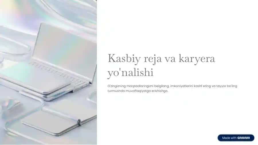 Kasbiy reja va karyera yo'nalishi