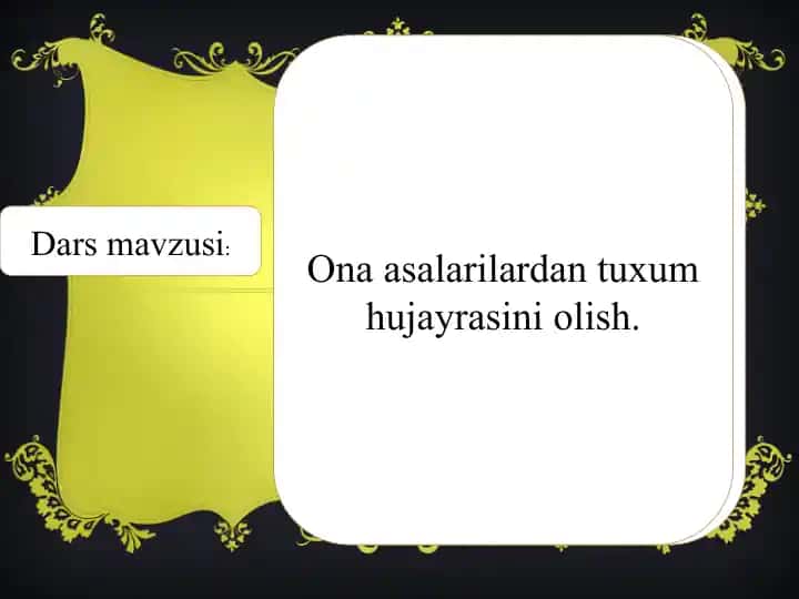 Onaasalarilardan tuxum hujayrasini olish