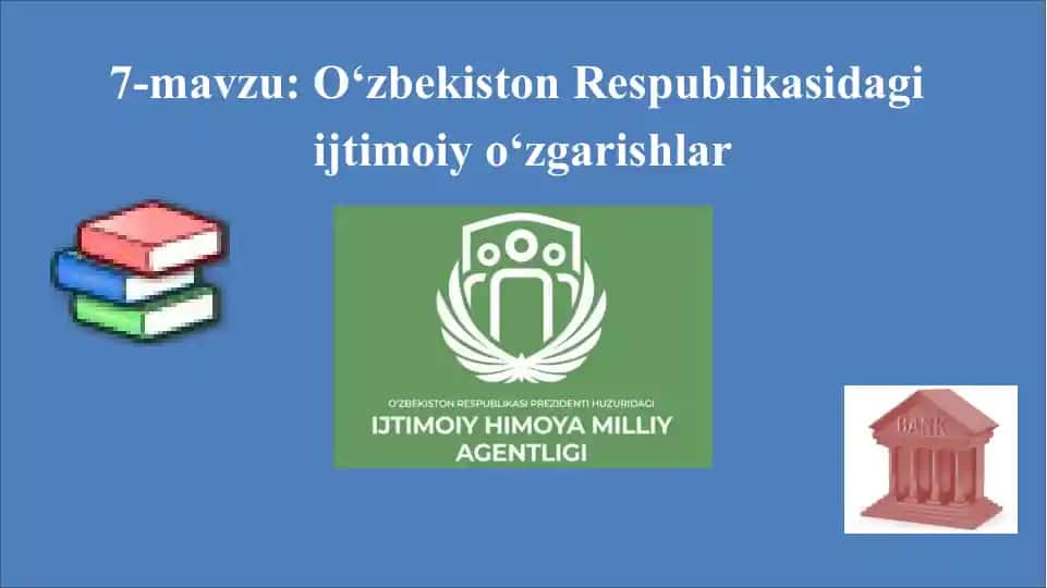 O‘zbekiston Respublikasidagi ijtimoiy o‘zgarishlar