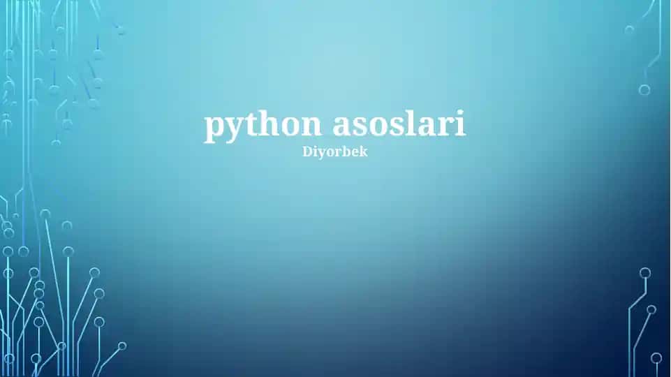 python asoslari