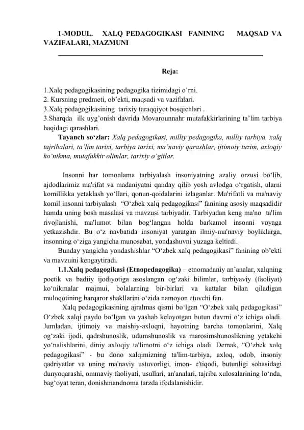 Xalq Pedagogikasi