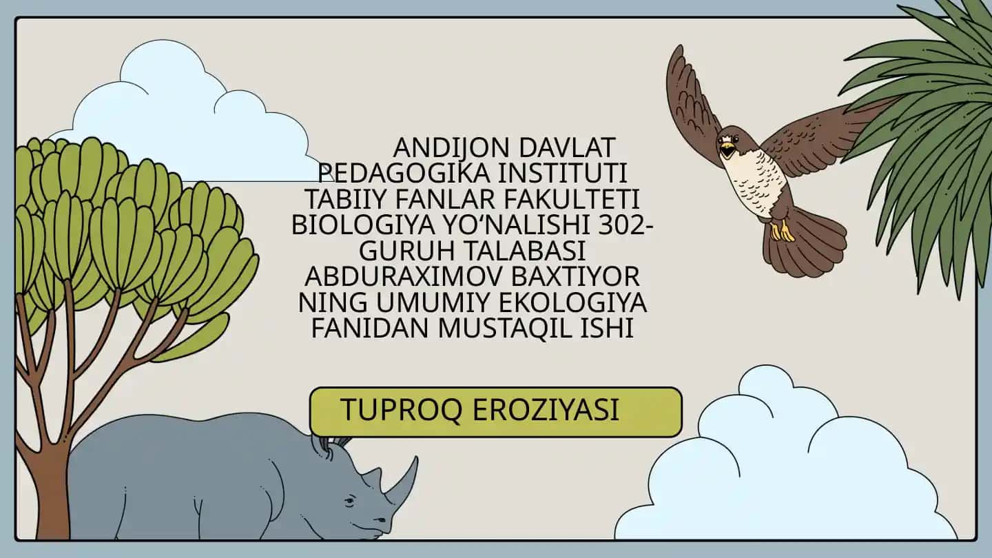 Tuproq eroziyasi