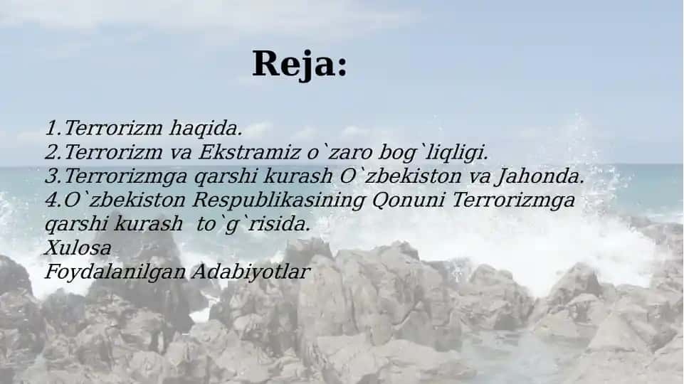 Terrorizm haqida