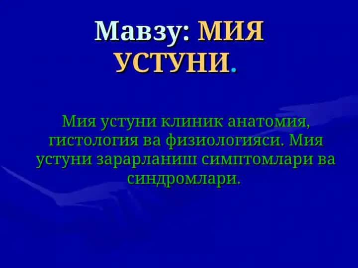 Мия устуни