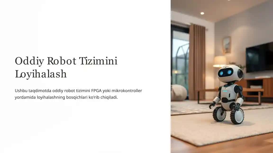 Oddiy Robot Tizimini Loyihalash