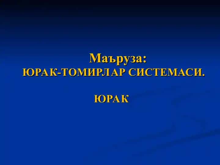 ЮРАК-ТОМИРЛАРСИСТЕМАСИ