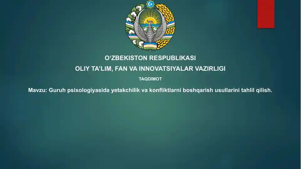 Guruh psixologiyasida liderlik