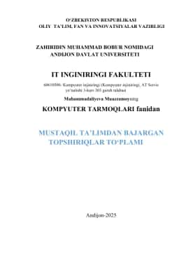 KOMPYUTERDA QO‘LLANILADIGAN PROTOKOLLAR VA ILOVALAR