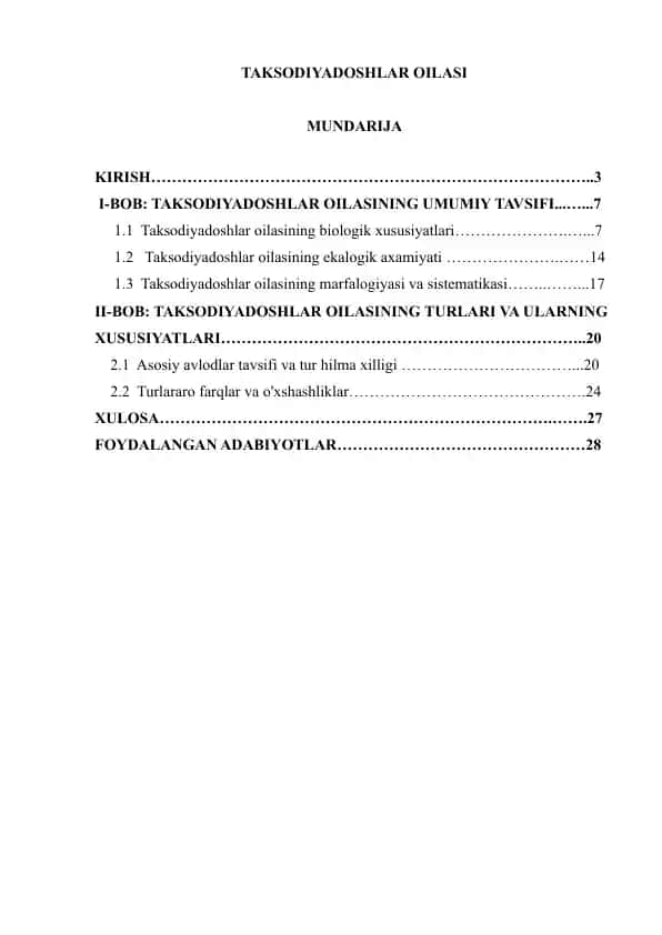 Taksodiyadoshlar oilasi