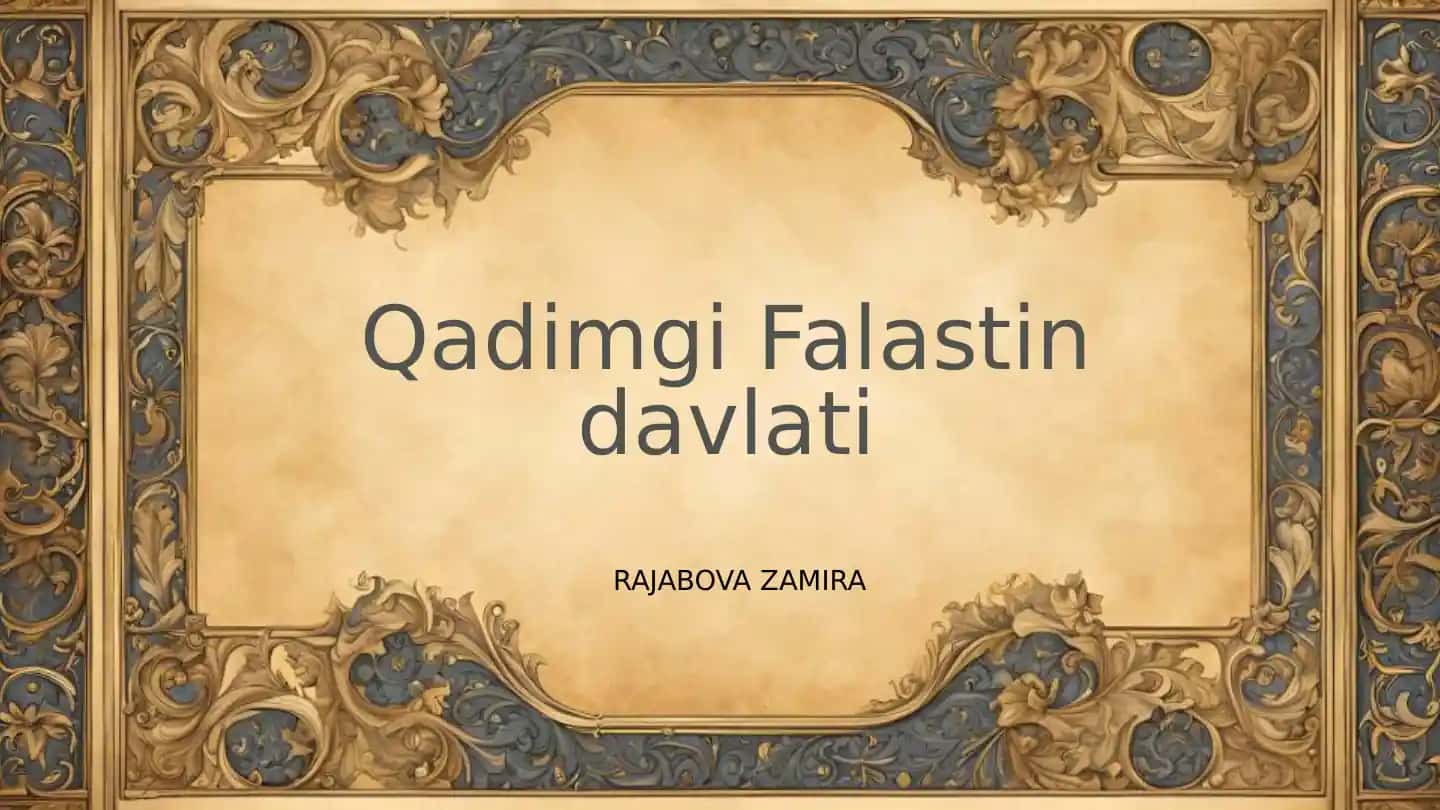Qadimgi Falastin davlati