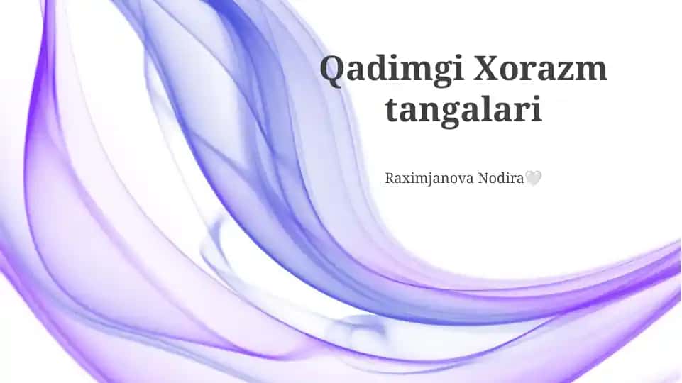 Qadimgi Xorazm tangalari