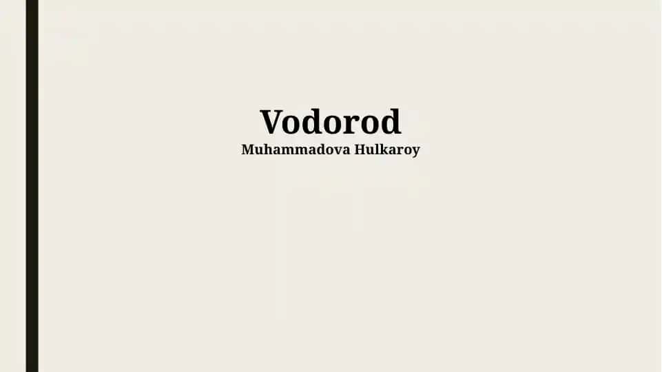 Vodorod