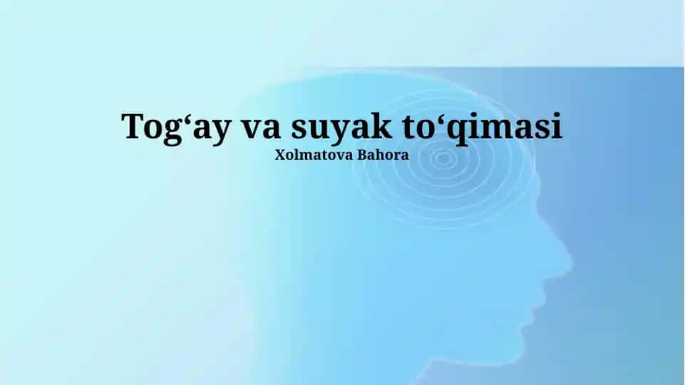 Suyak va tog'ay to'qimasi