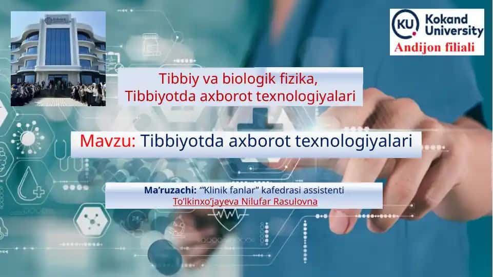 Tibbiyotda axborot texnologiyalari