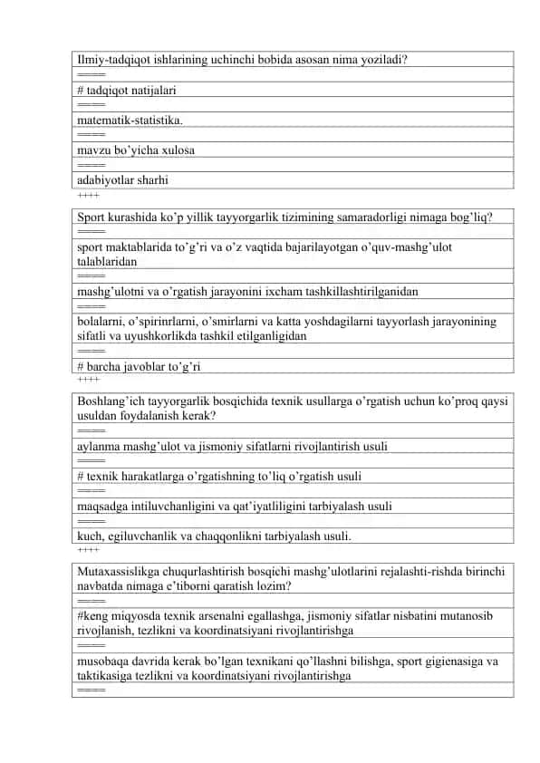 Mashg'ulotlar va o'qitish jarayonini tashkillashtirishning asosiy printsip va usullari