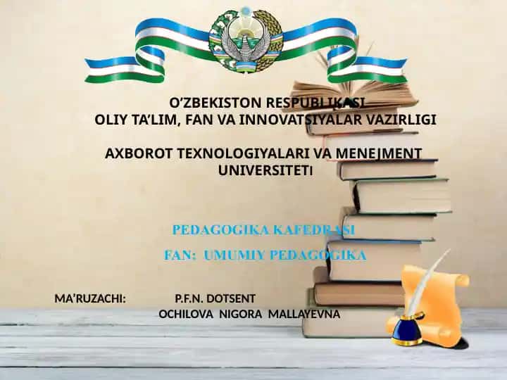 OILA PEDAGOGIKASI VA UNING MILLIY O'ZIGA XOS XUSUSIYATLARI.KORREKSION PEDAGOGIKA ASOSLARI
