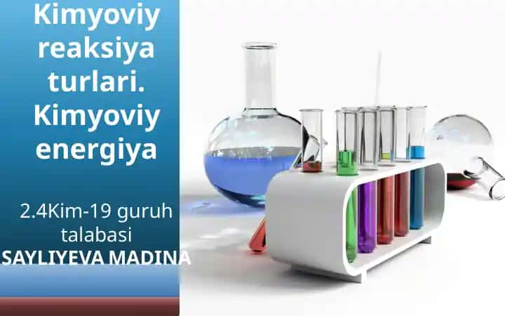Kimyoviy reaksiya turlari