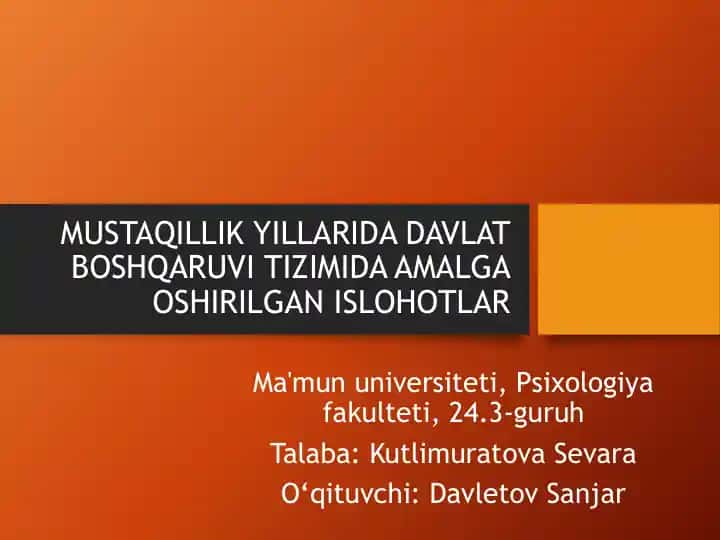 Davlat boshqaruv tizimi