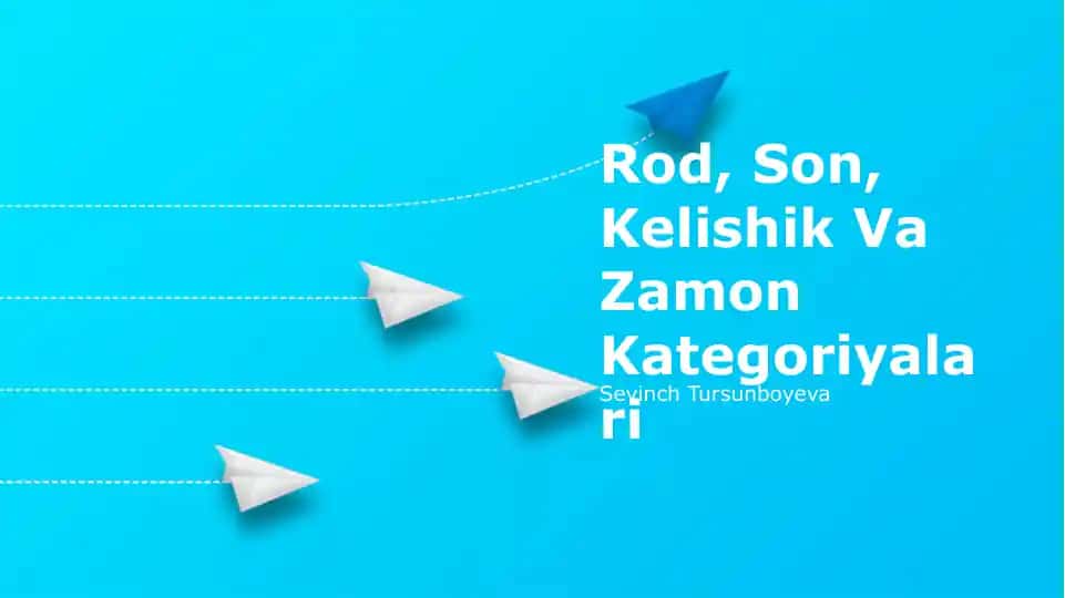 Rod, Son, Kelishik Va Zamon Kategoriyalari