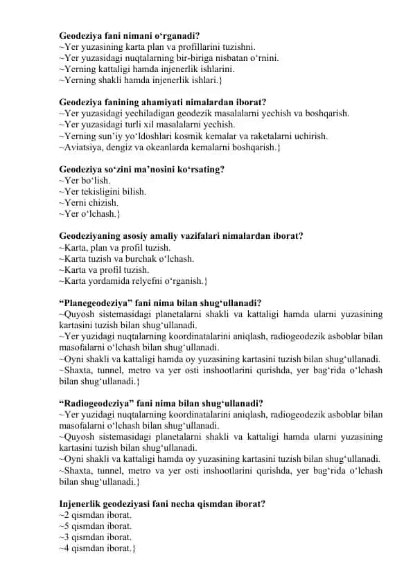 Geodeziya fani