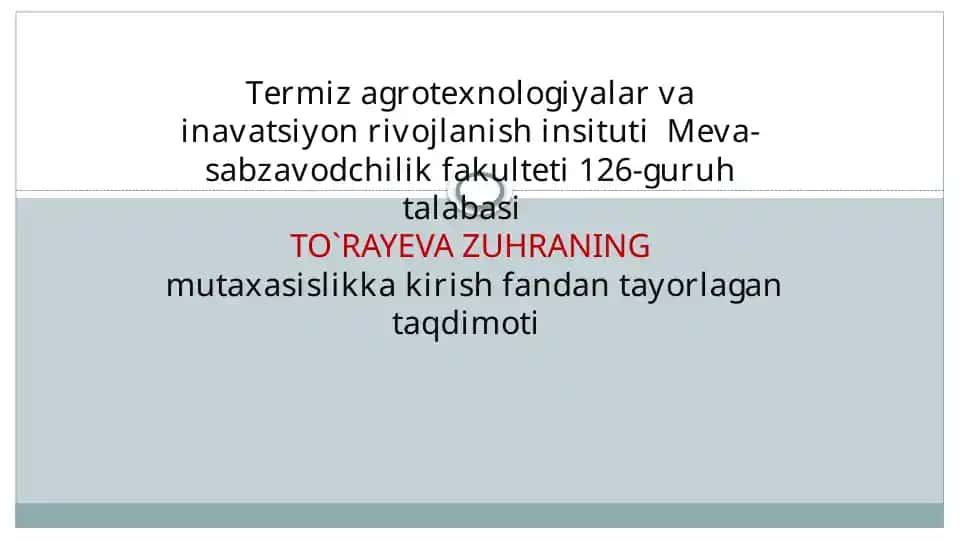 Paxtani saqlash texnologiyalari va innavatsiyon