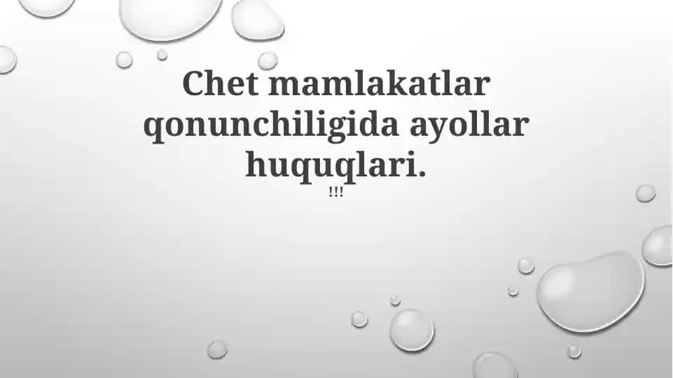 Ayollar huquqlari