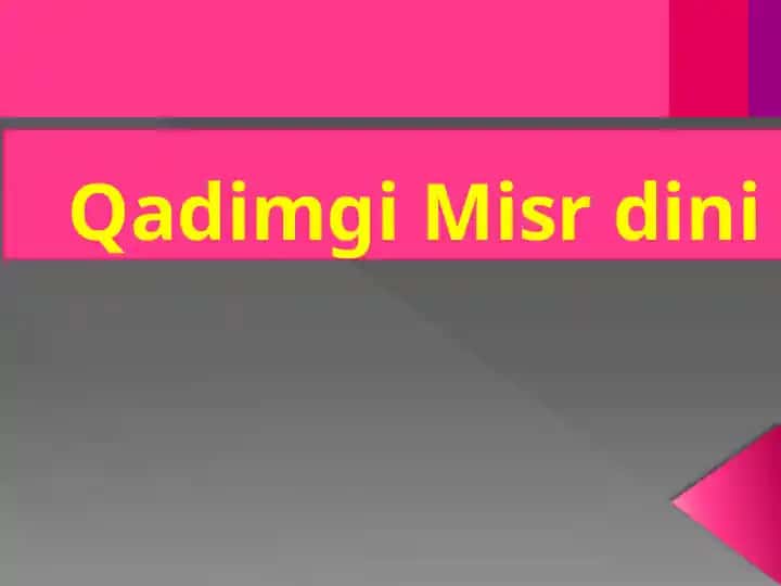Qadimgi Misrdini