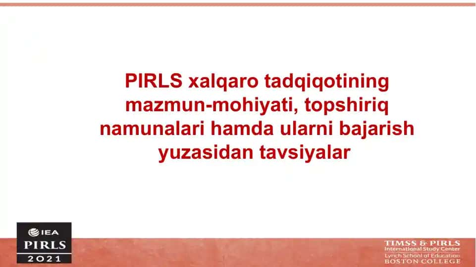 PIRLS xalqaro tadqiqoti