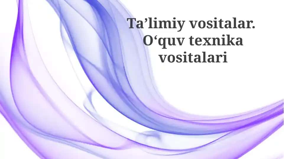 Ta'lim vositalari